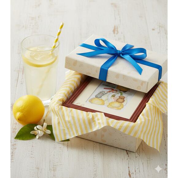 House-Mouse 5x7 Cross Stitch Kit “Make Lemonade” - New Unsealed Vintage Craft - Picture 3 of 8